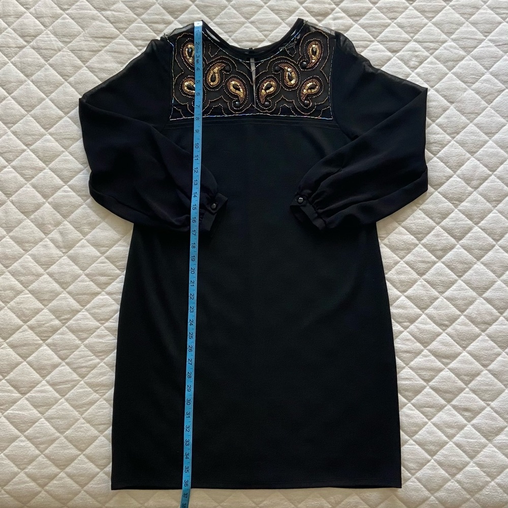 Debenhams Collection, Black Embellished Midi Dress - Picture 11 of 11